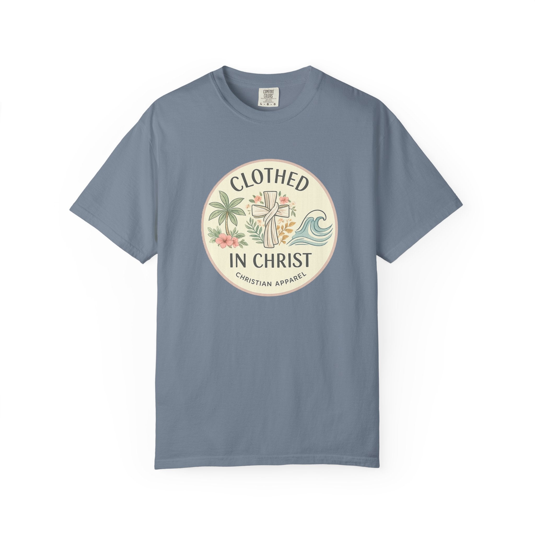 Clothed in Christ Graphic T-Shirt — Christian Faith Tee Printify