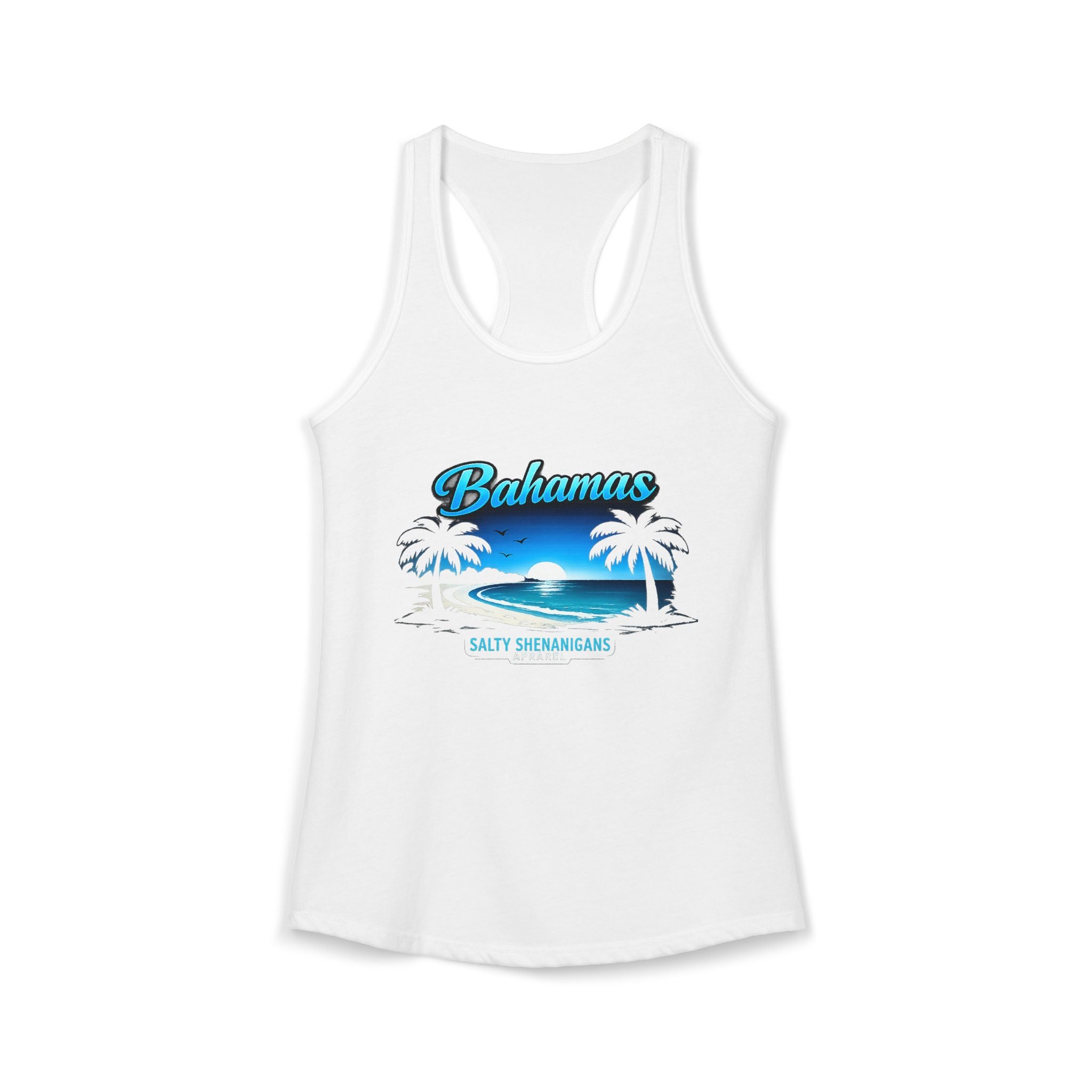 Women's Salty Shenanigans Bahamas Racerback Tank Printify