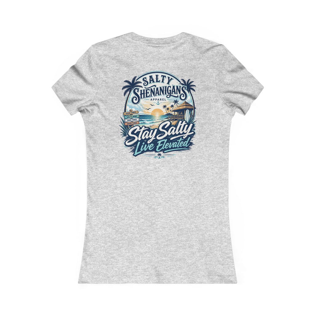 Women's Stay Salty, Live Elevated Bella+Canvas 6004 Coastal Beach Tee Printify