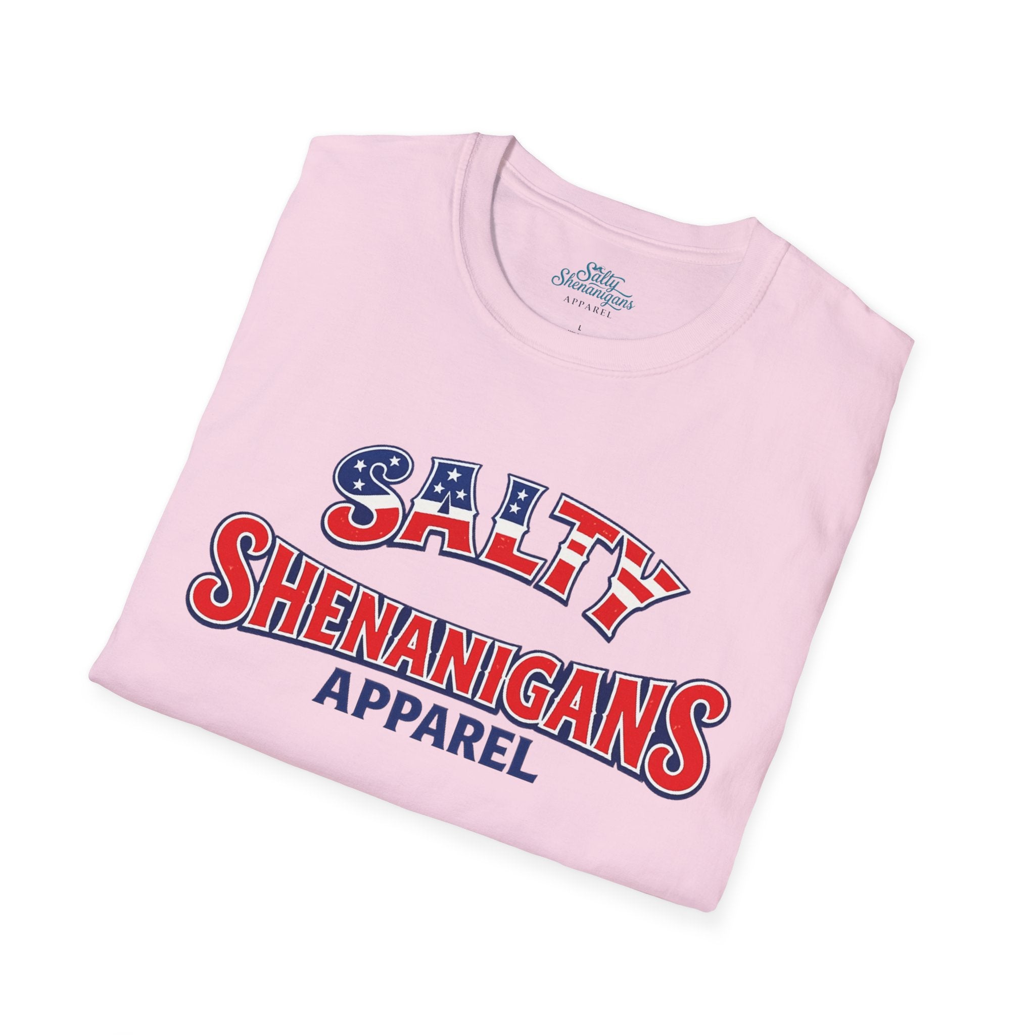 Salty Shenanigans Apparel Red/White/Blue T-Shirt Printify