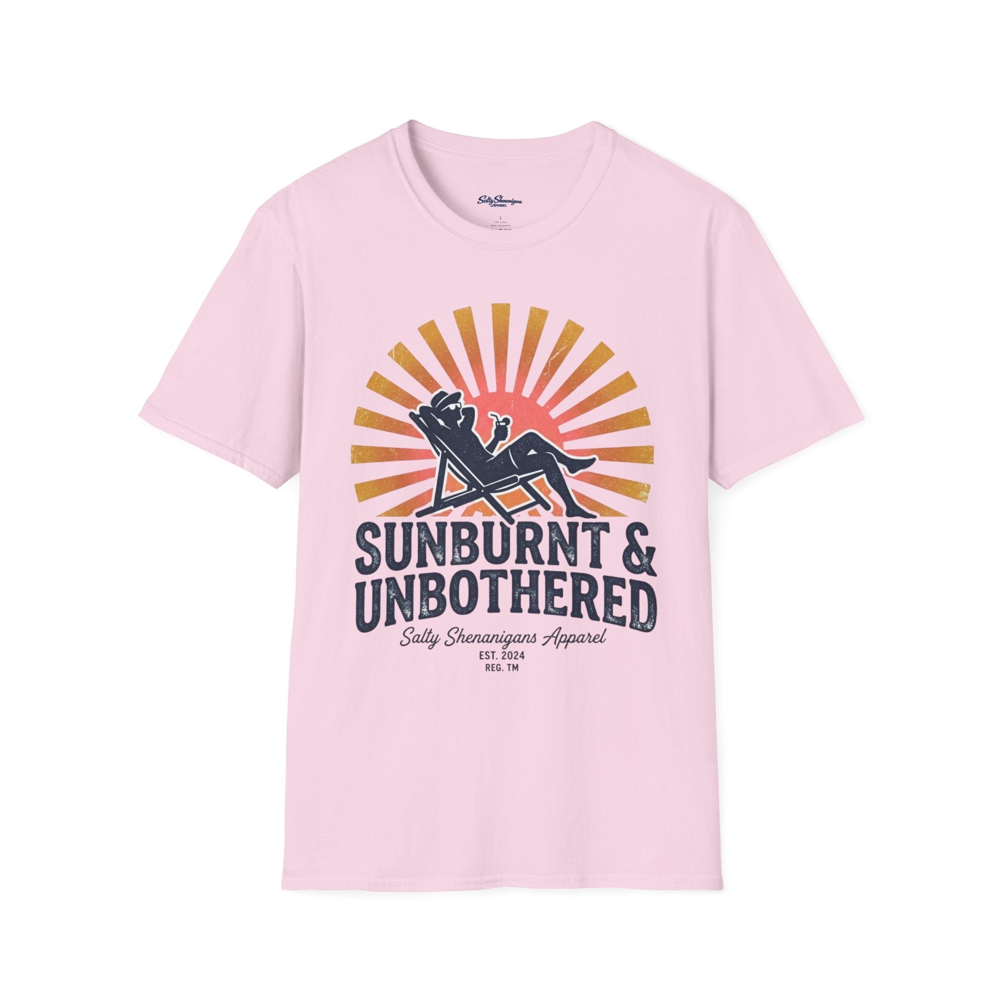 Salty Shenanigans Apparel Sunburnt & Unbothered T-Shirt Printify