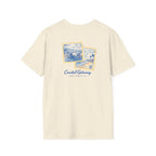 Coastal Getaway T-Shirt — Vintage Stamp Beach Tee Printify