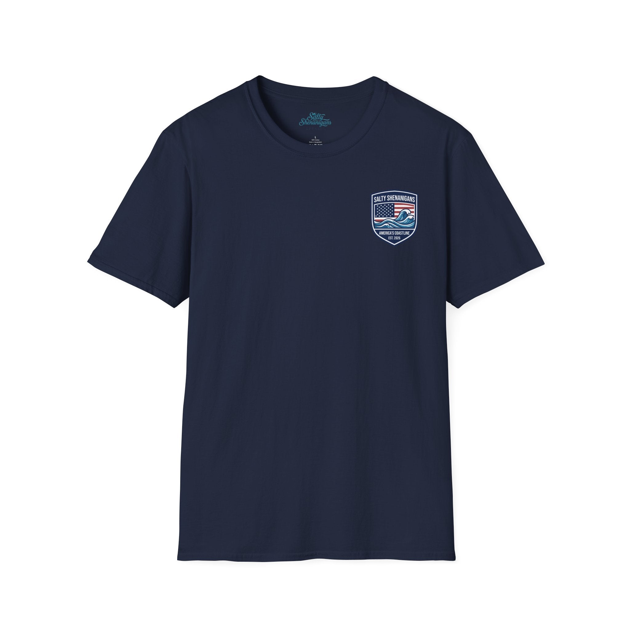 America 250th Anniversary Coastal Flag Tee | Salty Shenanigans Apparel Printify