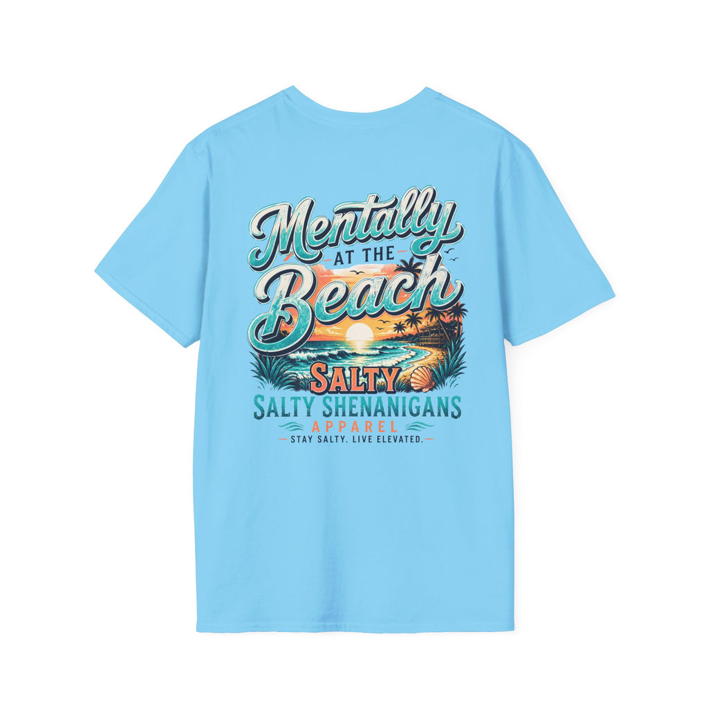 Mentally At The Beach Beach Bar T-Shirt | Premium Coastal Apparel Printify