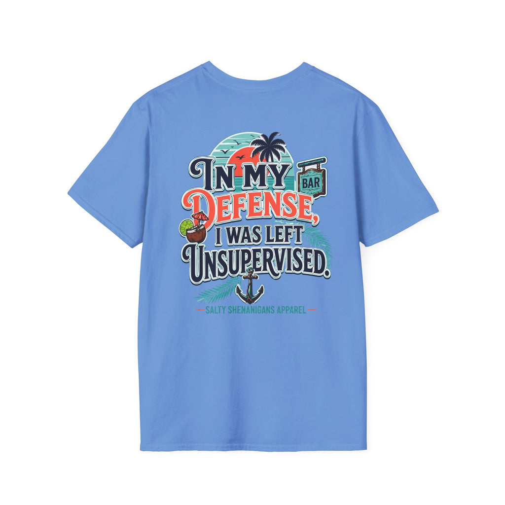 In My Defense I Was Left Unsupervised Funny Beach Shirt Printify