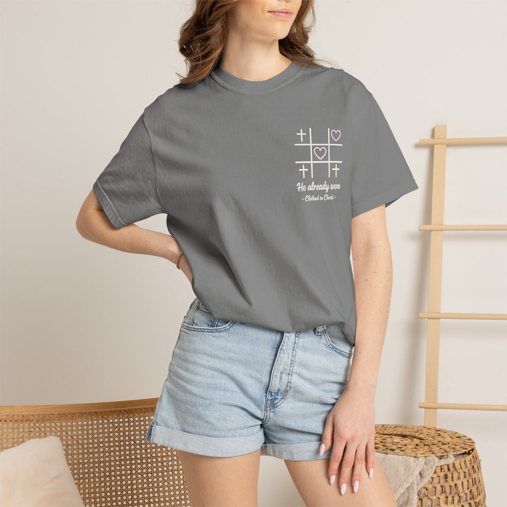 Minimal Heart Tic-Tac-Toe T-Shirt Printify