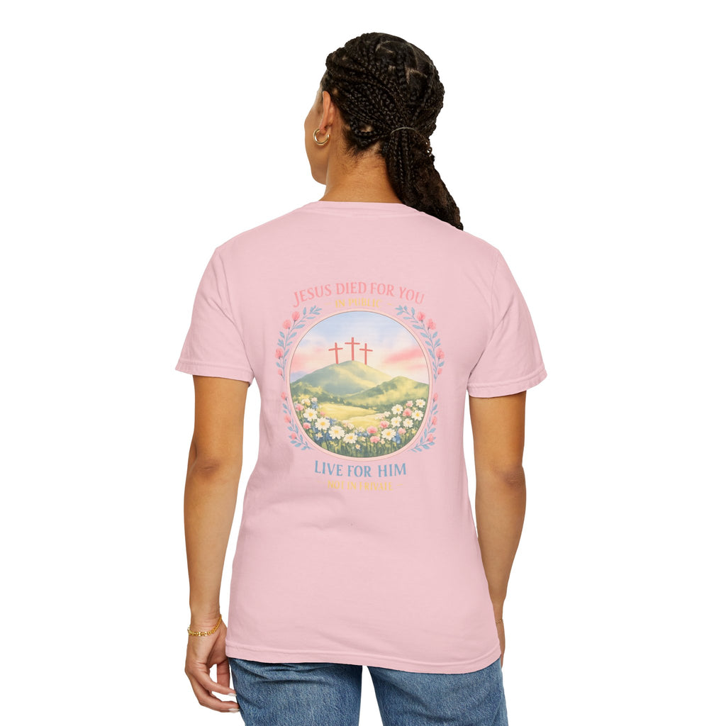 Clothed In Christ -Christian T-Shirt — "Jesus Died For You, Live For Him" Graphic Tee Printify