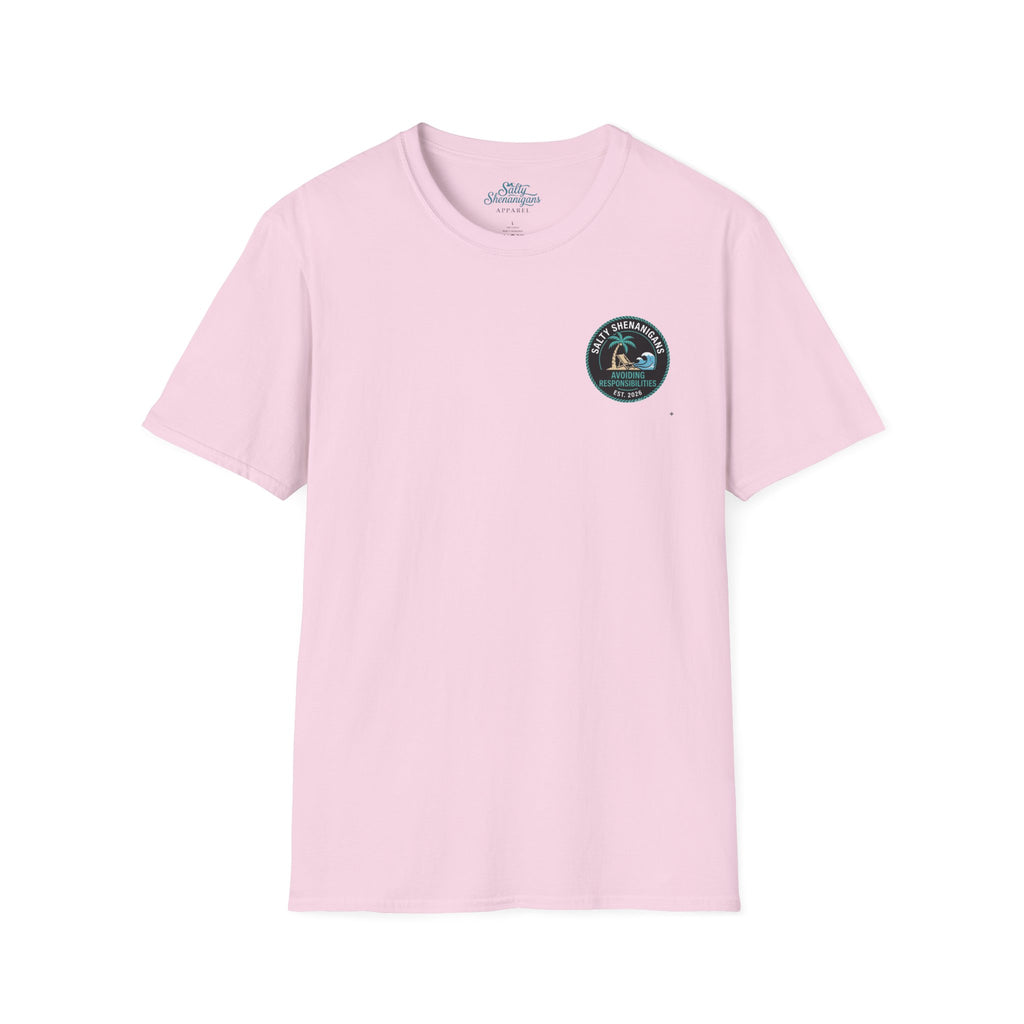Avoiding Responsibilities Coastal Lifestyle Graphic Tee Printify