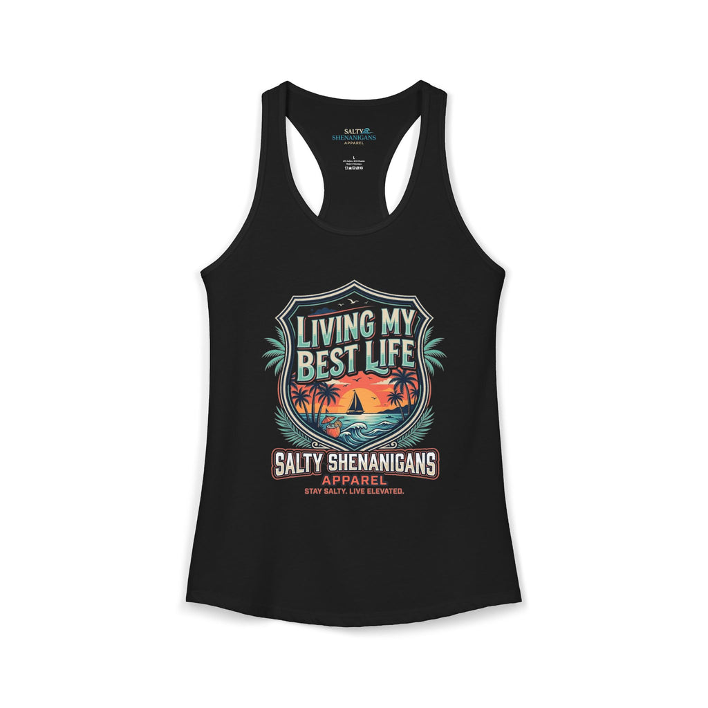 Living My Best Life Women's Racerback Tank Printify