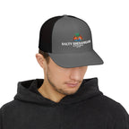 Salty Shenanigans Apparel Coastal Palm Wave Logo Collection | Premium Beach Lifestyle Trucker Hat & Graphic Tee | Richardson 112 Inspired Printify