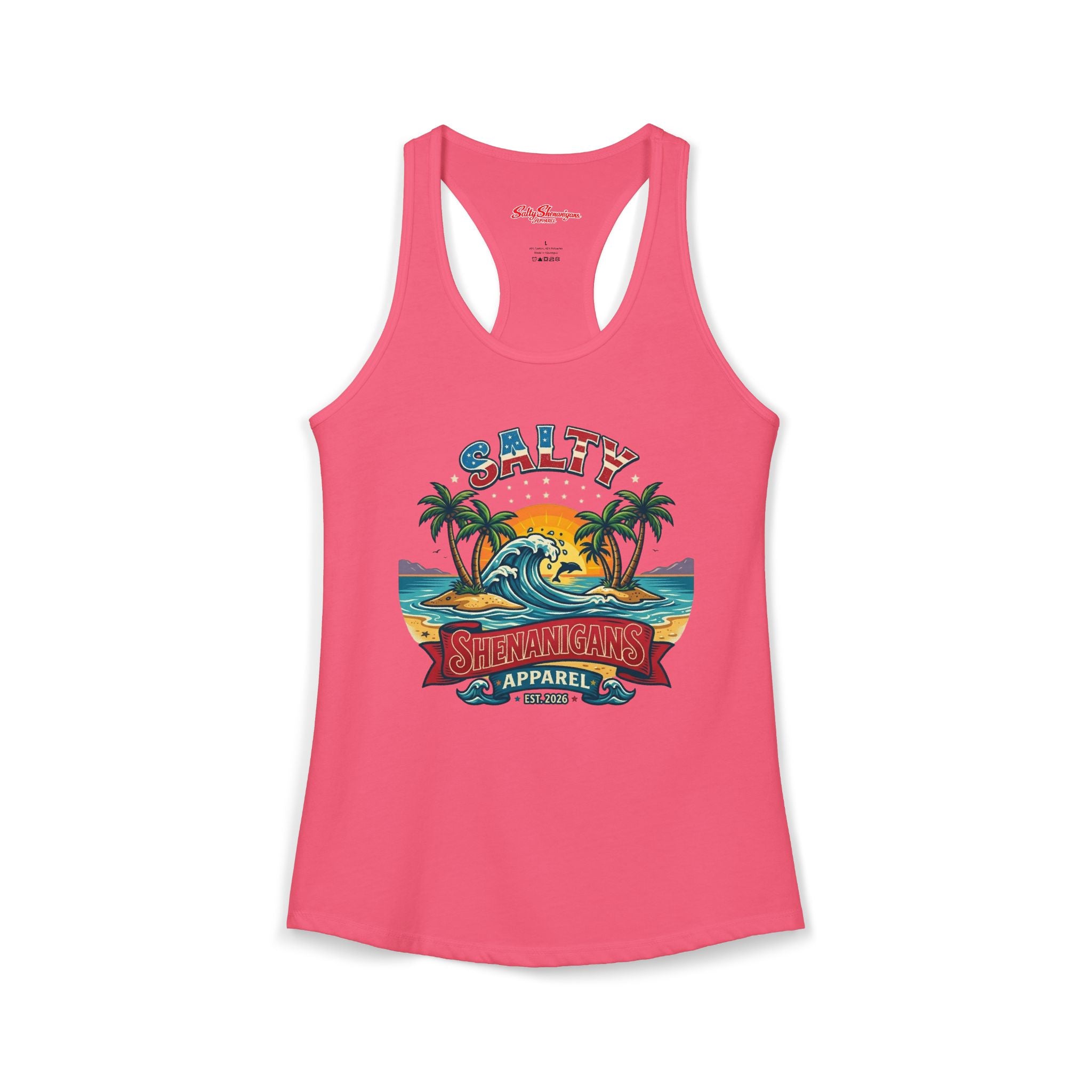 Salty Shenanigans Apparel Ideal Racerback Tank Printify