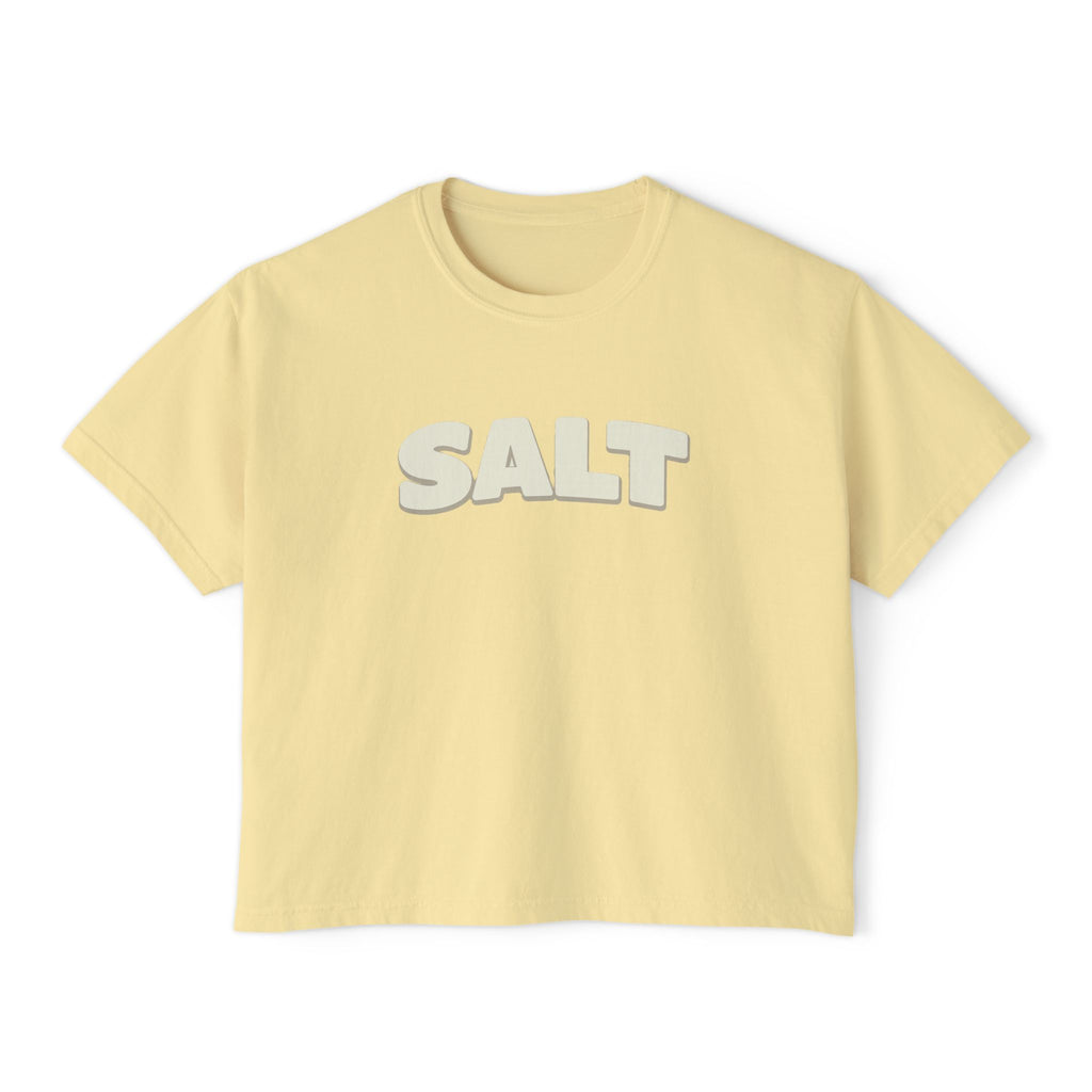 SALT Women's Boxy Tee - 'Salty Shenanigans' Beach Sunset Graphic Printify