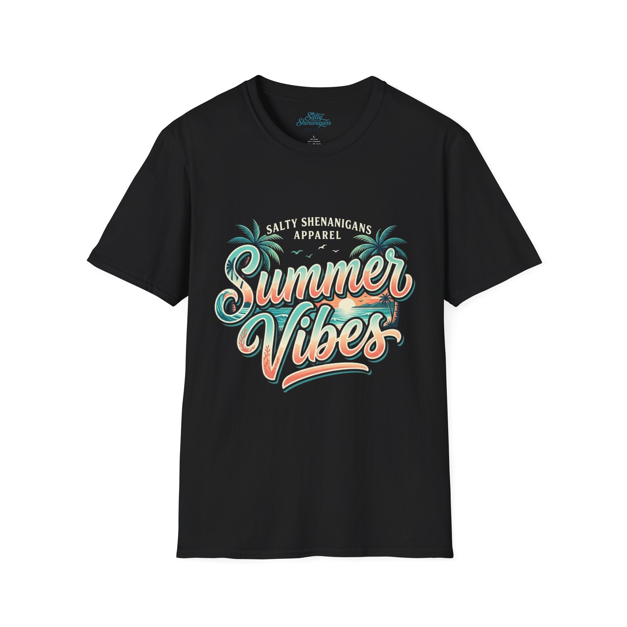Summer Vibes™ Coastal Lifestyle Graphic Tee | Salty Shenanigans Apparel  Alternate SEO Title Printify