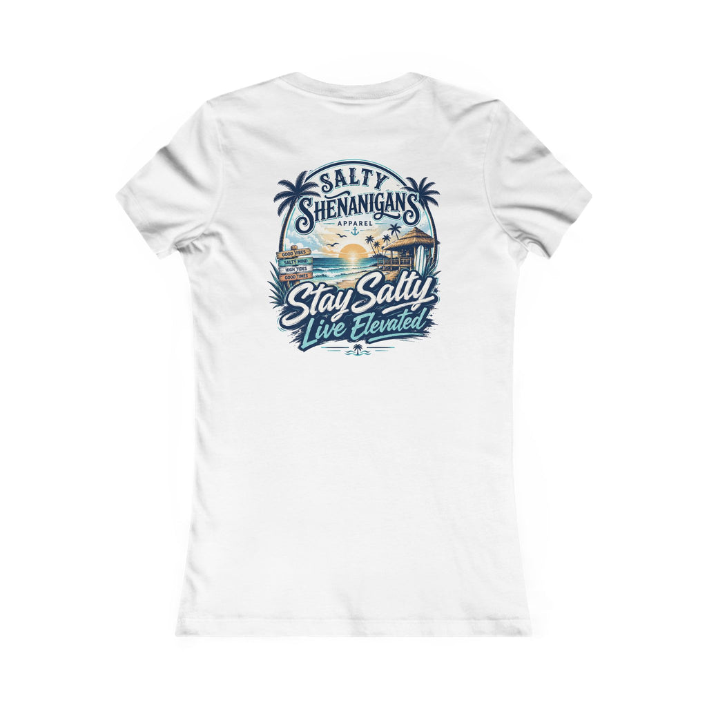 Women's Stay Salty, Live Elevated Bella+Canvas 6004 Coastal Beach Tee Printify