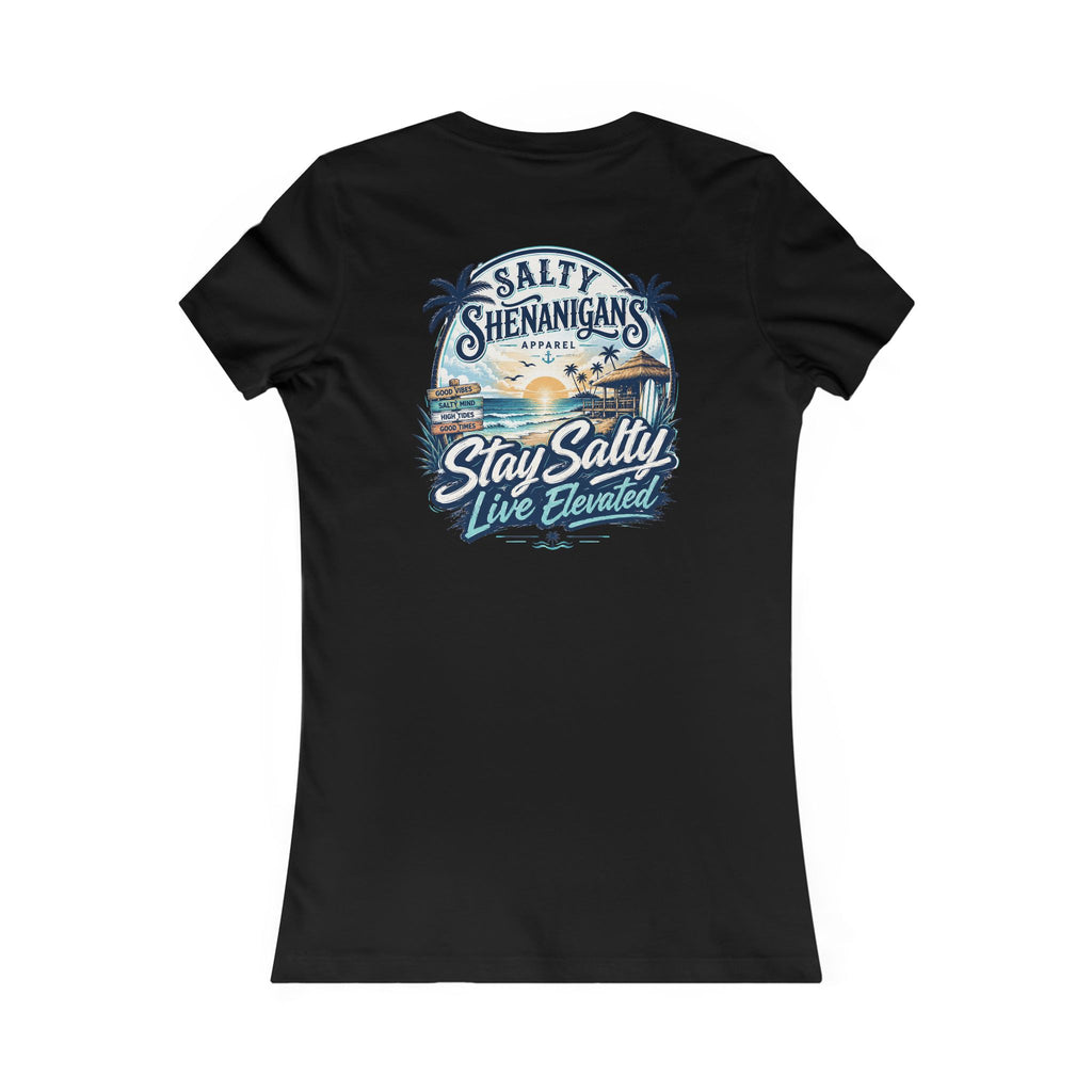 Women's Stay Salty, Live Elevated Bella+Canvas 6004 Coastal Beach Tee Printify
