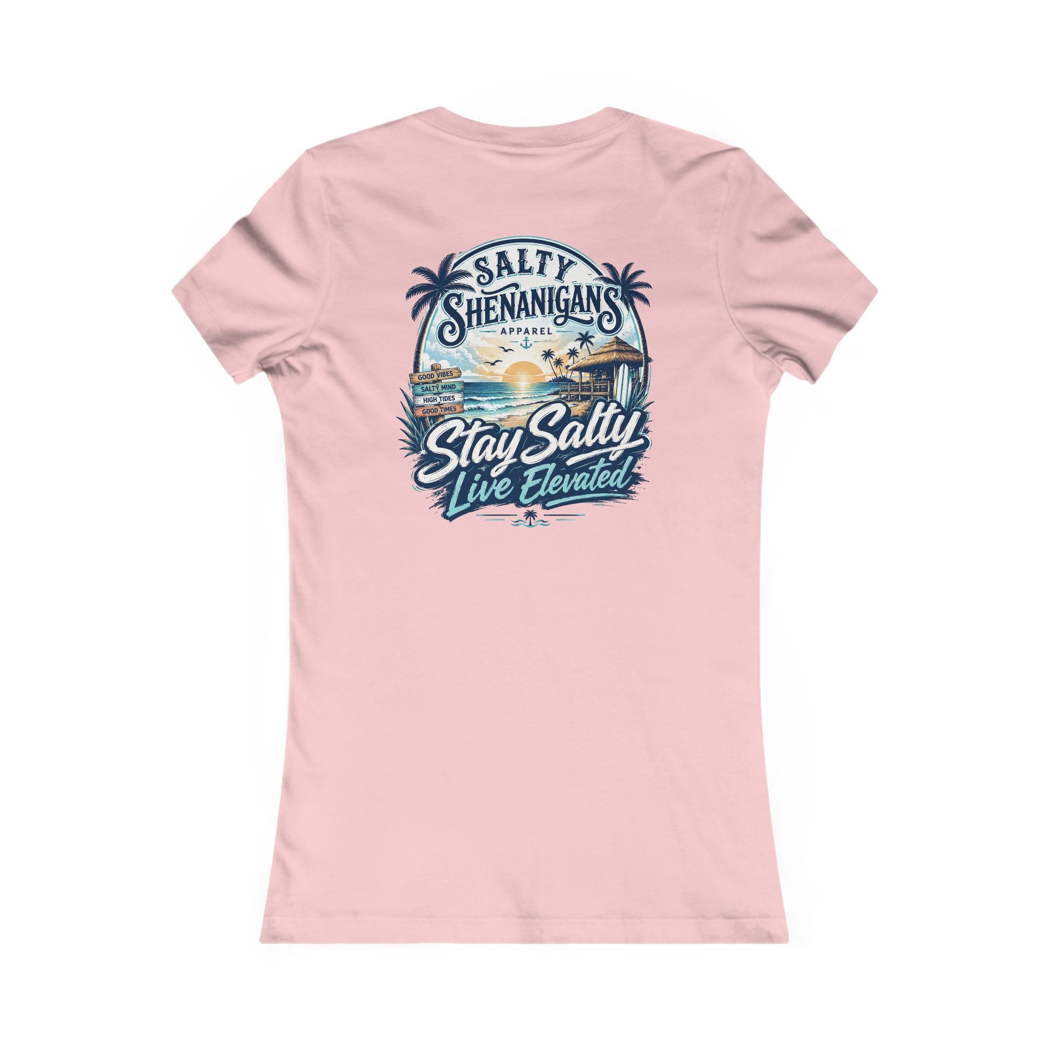 Women's Stay Salty, Live Elevated Bella+Canvas 6004 Coastal Beach Tee Printify