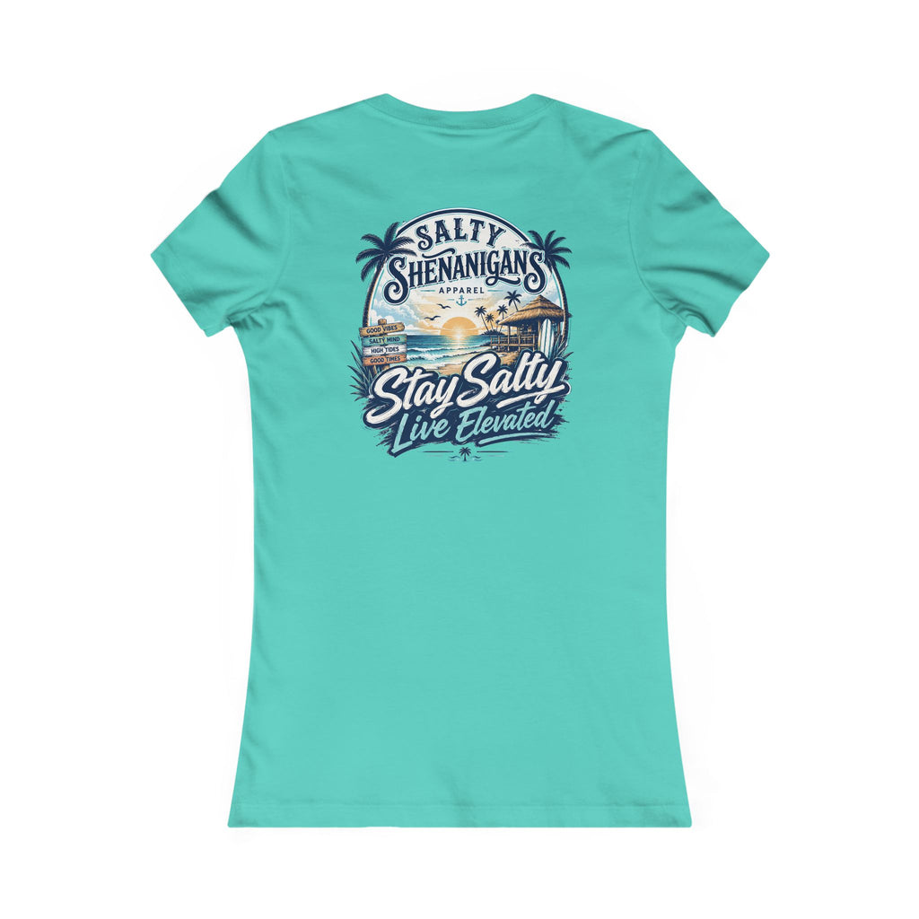 Women's Stay Salty, Live Elevated Bella+Canvas 6004 Coastal Beach Tee Printify