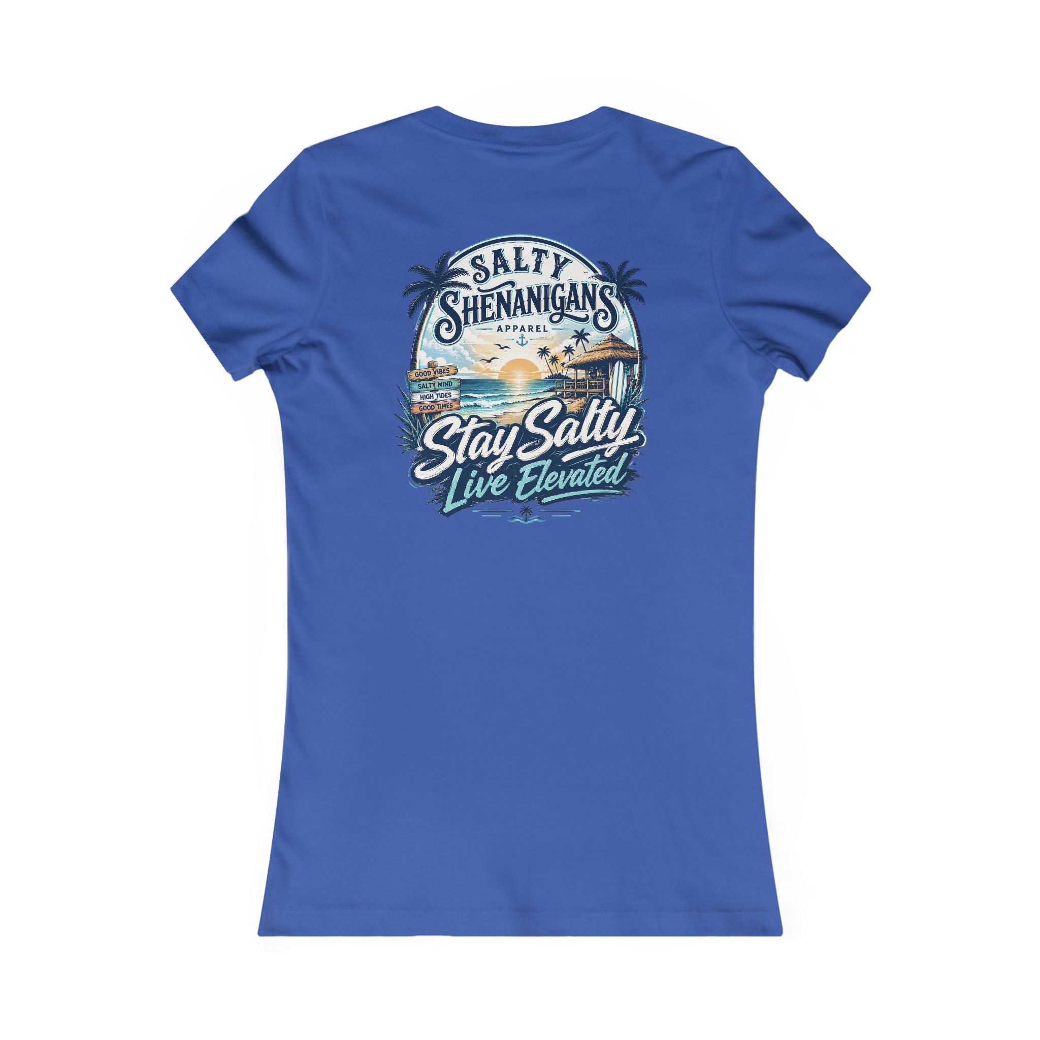 Women's Stay Salty, Live Elevated Bella+Canvas 6004 Coastal Beach Tee Printify