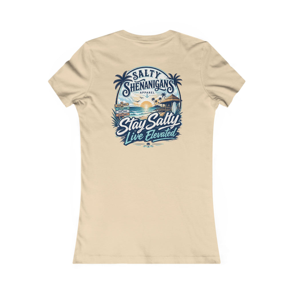 Women's Stay Salty, Live Elevated Bella+Canvas 6004 Coastal Beach Tee Printify