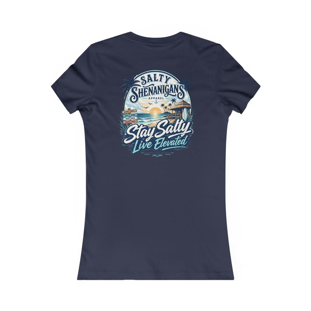 Women's Stay Salty, Live Elevated Bella+Canvas 6004 Coastal Beach Tee Printify