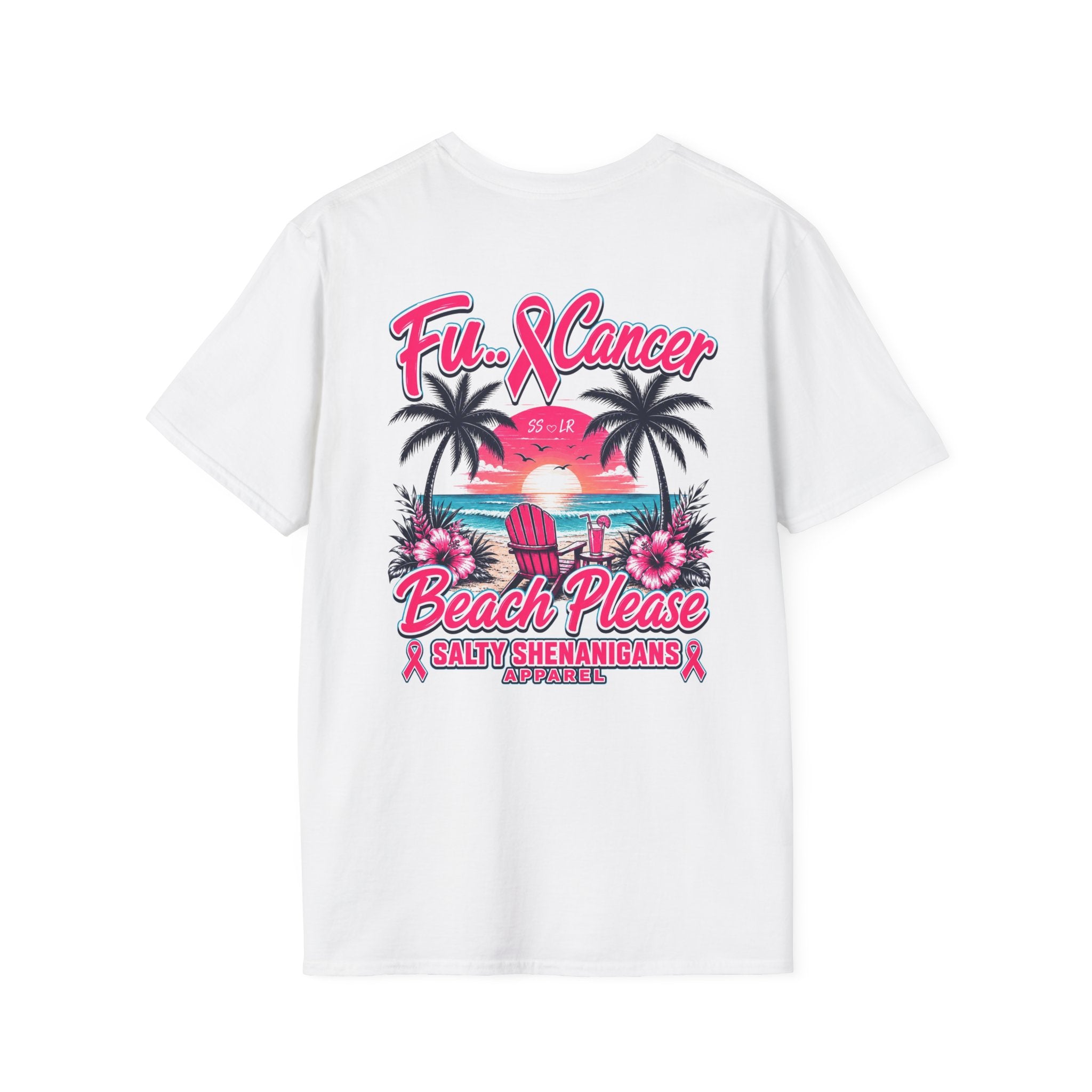 Fu.. Cancer – Beach Please | Cancer Awareness Beach Shirt Printify