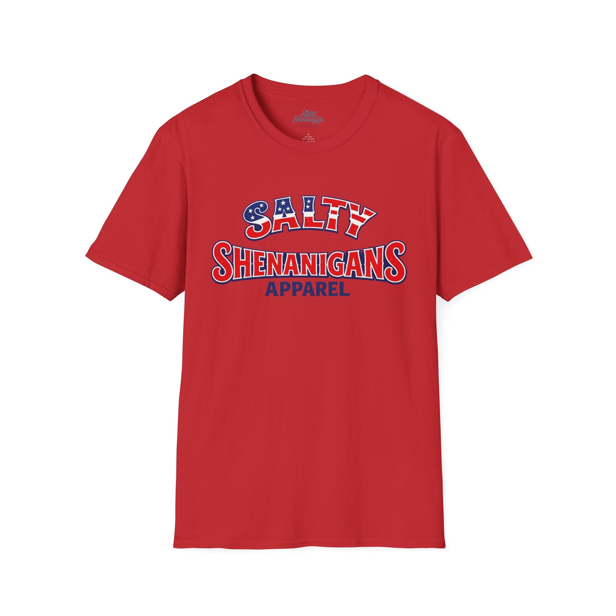 Salty Shenanigans Apparel Red/White/Blue T-Shirt Printify