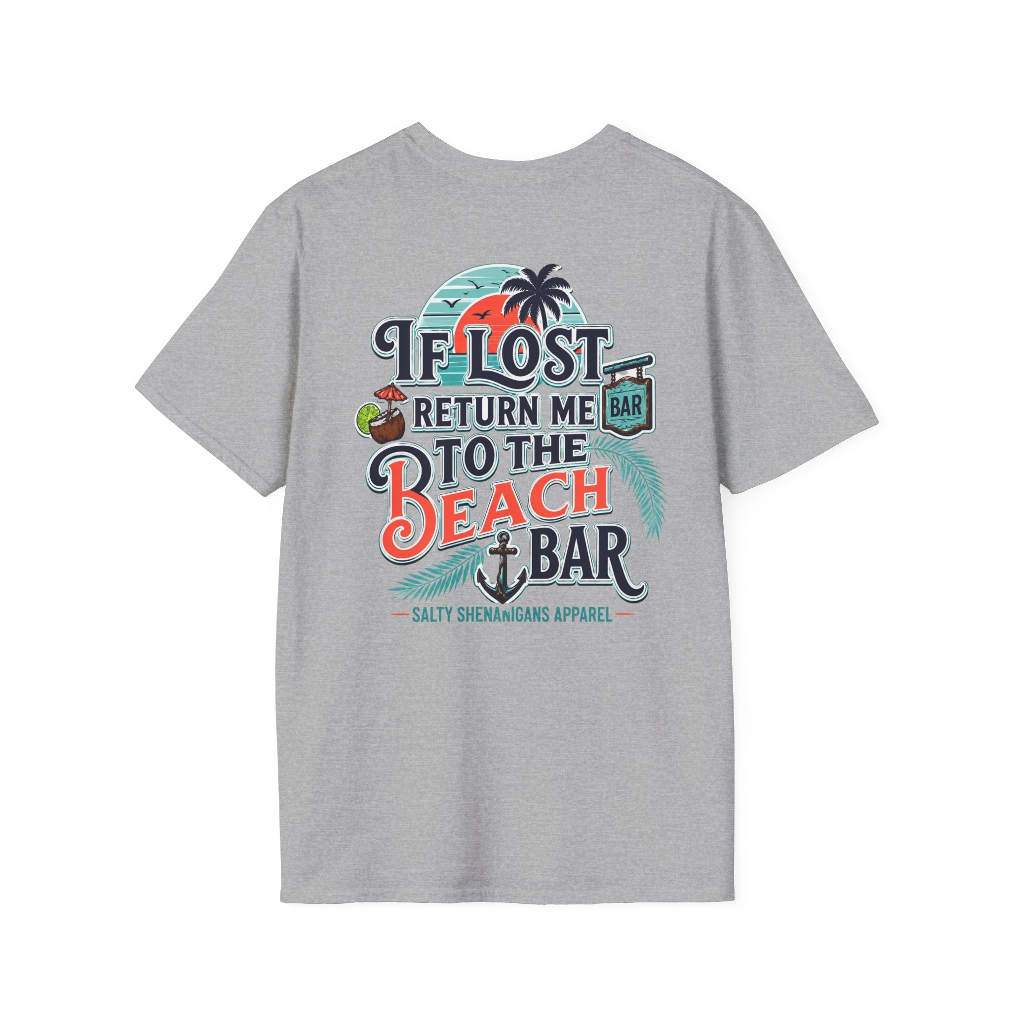 If Lost Return Me To The Beach Bar T-Shirt Printify