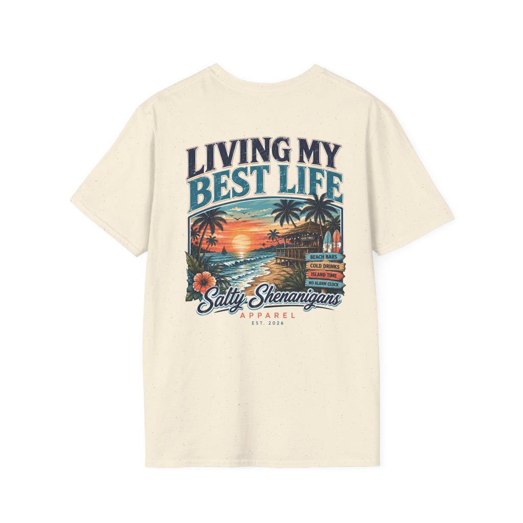 Living My Best Life Sunset Tee Printify