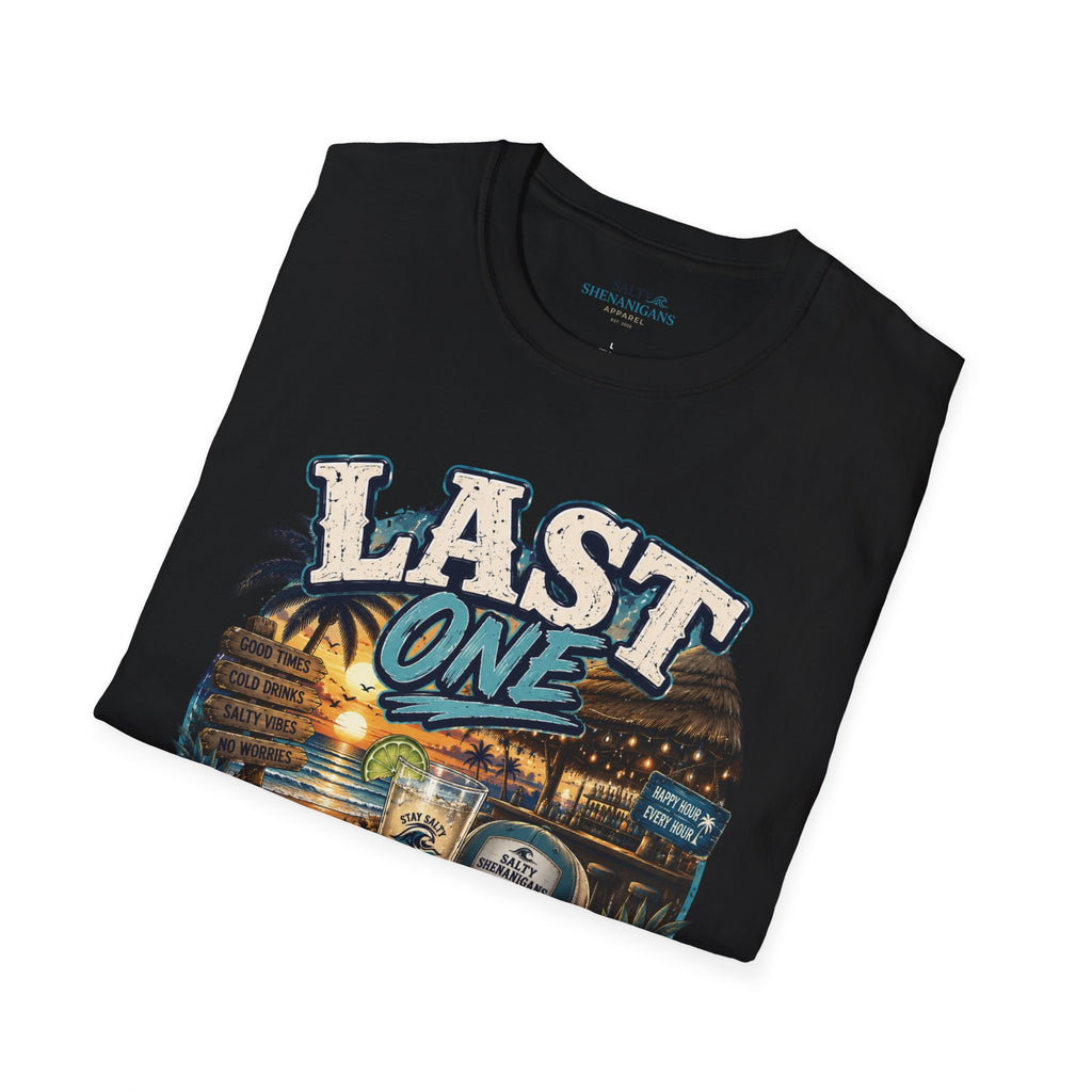 Last One Standing Beach Bar Graphic Tee Printify