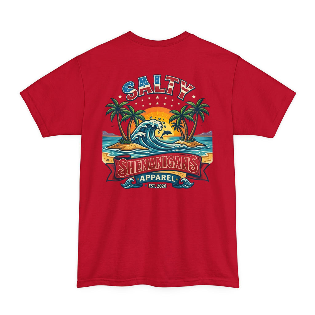 Patriotic Palm Salty Shenanigans Apparel Tall Tee Printify