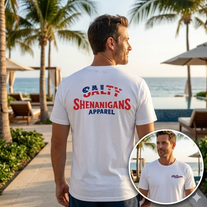 Patriotic Salty Shenanigans Apparel Tall T-Shirt Printify