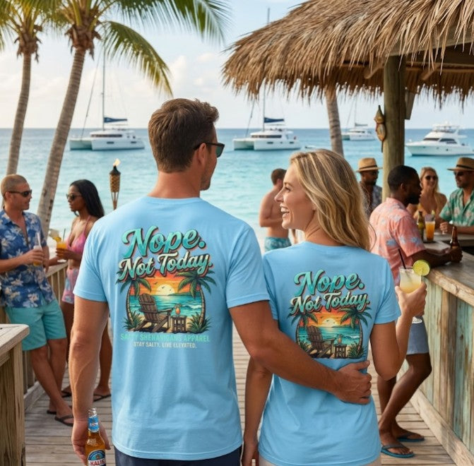 Nope. Not Today. Beach Bar T-Shirt Printify