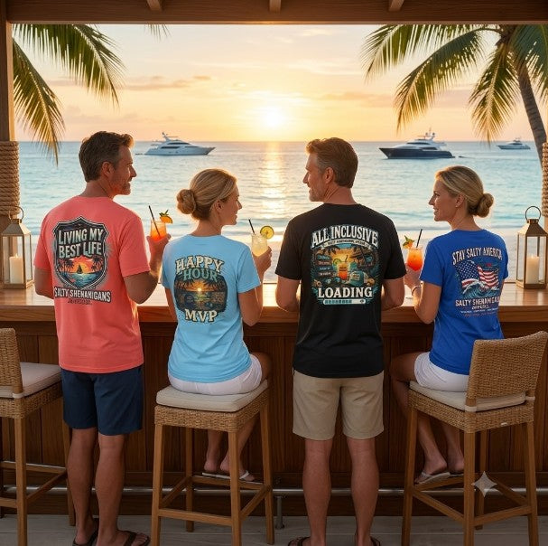 Stay Salty America Patriotic Coastal T-Shirt Printify