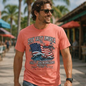 🌴 JULY SPECIAL |Stay Salty America Premium Beach Tee $21.99 Printify