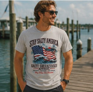 🌴 JULY SPECIAL |Stay Salty America Premium Beach Tee $21.99 Printify