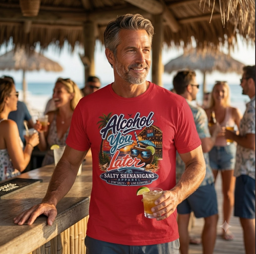 Alcohol You Later | Funny Cocktail Tee Printify
