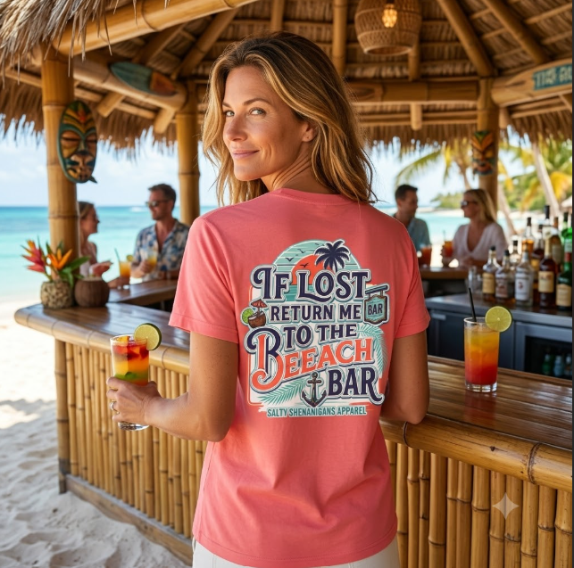 If Lost Return Me To The Beach Bar T-Shirt Printify