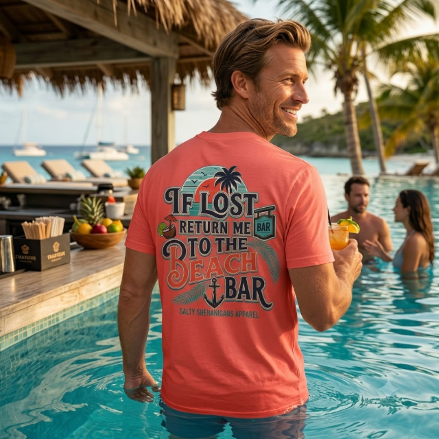 If Lost Return Me To The Beach Bar T-Shirt Printify