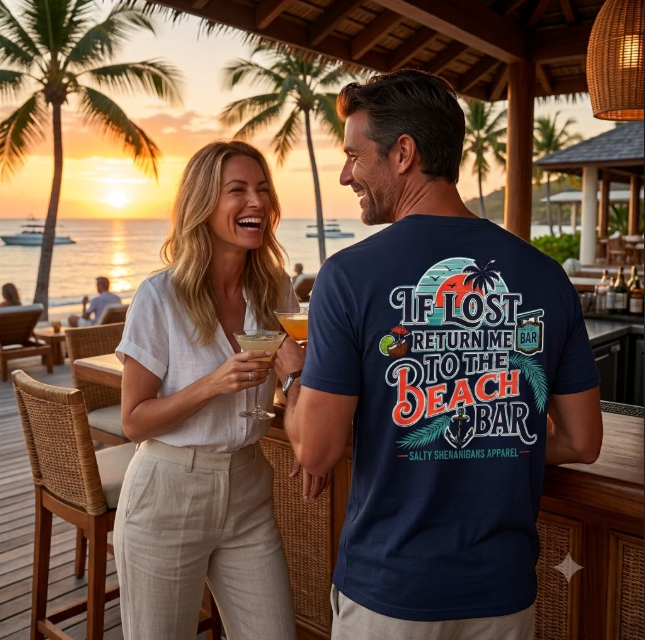 If Lost Return Me To The Beach Bar T-Shirt Printify